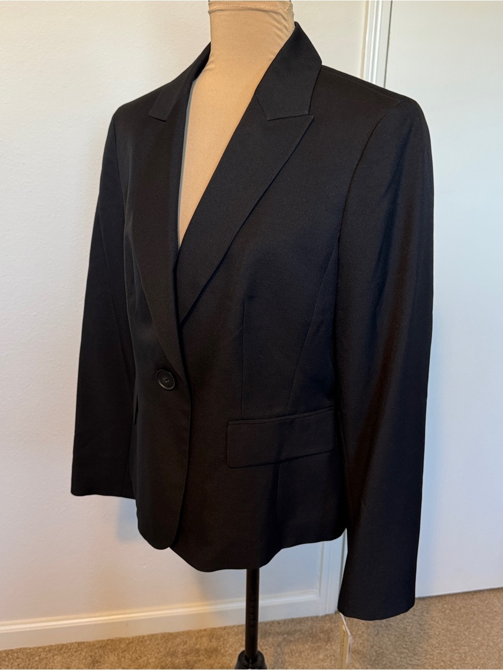 NWT Black Women's Single-Button Blazer Jacket - Picture 2 of 8